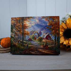 Fall Memories 8x6 Lighted Tabletop Canvas