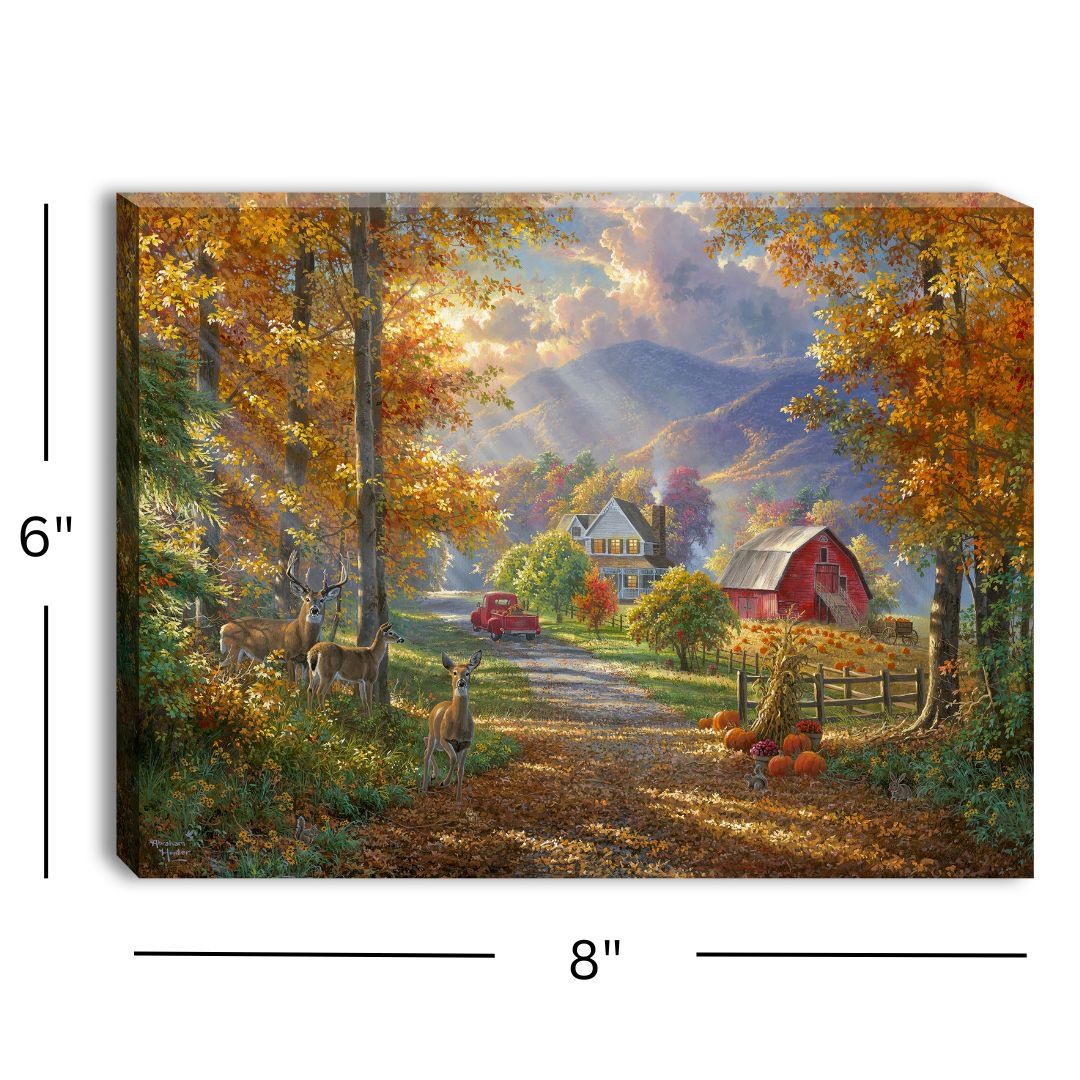 Fall Memories 8x6 Lighted Tabletop Canvas