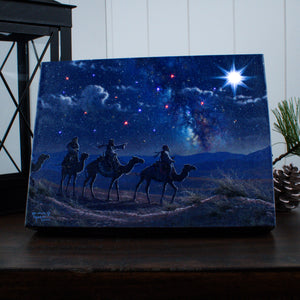Following the Light 8x6 Lighted Tabletop Canvas
