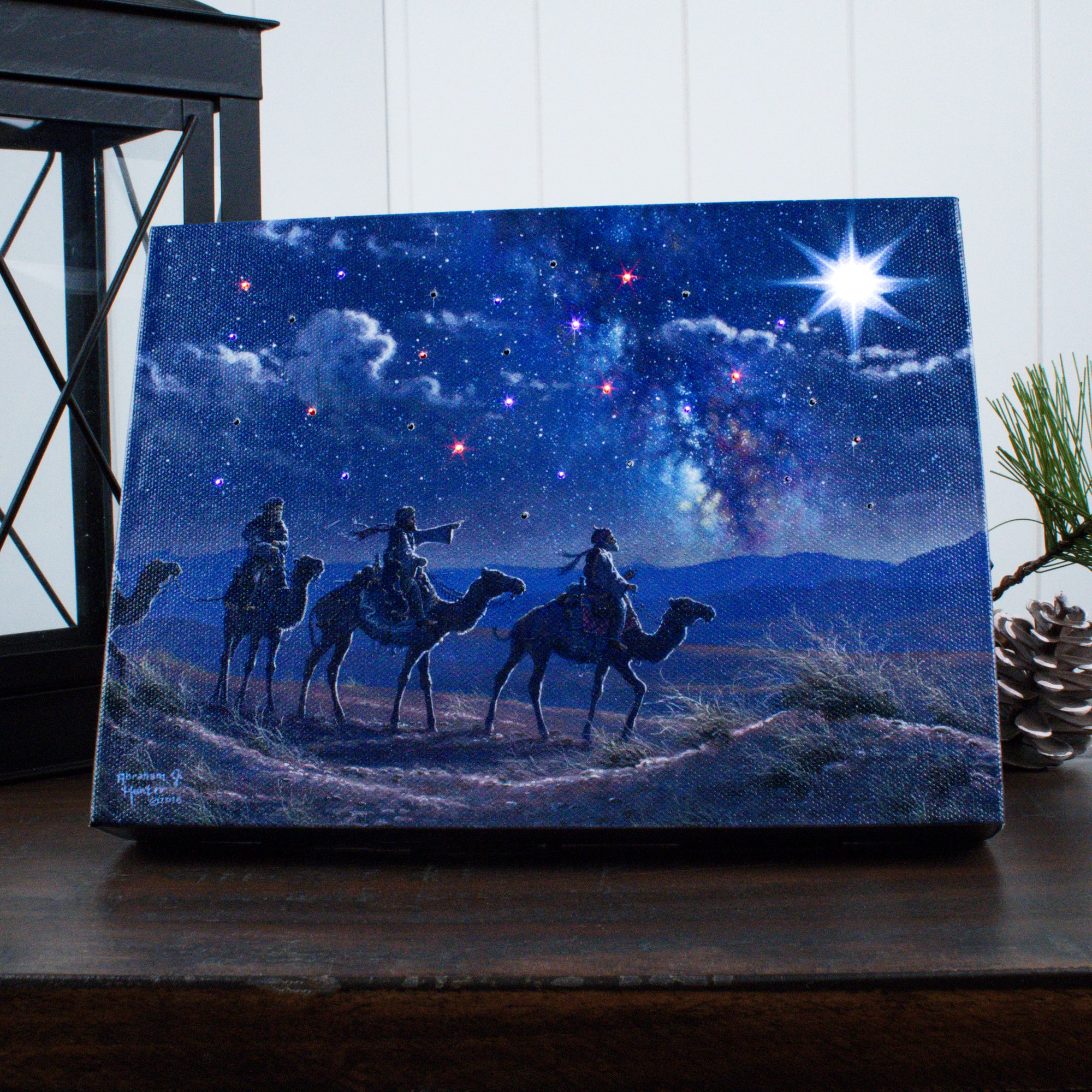 Following the Light 8x6 Lighted Tabletop Canvas