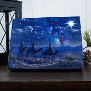 Following the Light 8x6 Lighted Tabletop Canvas