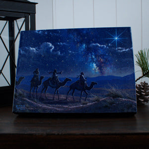 Following the Light 8x6 Lighted Tabletop Canvas