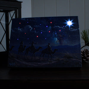 Following the Light 8x6 Lighted Tabletop Canvas