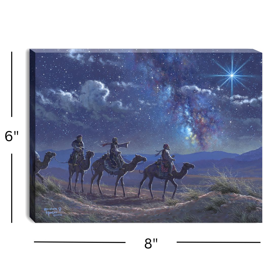 Following the Light 8x6 Lighted Tabletop Canvas