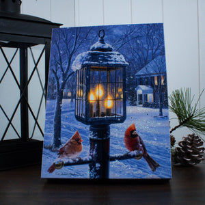 Winter Peace 8x6 Lighted Tabletop Canvas