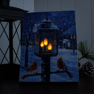 Winter Peace 8x6 Lighted Tabletop Canvas