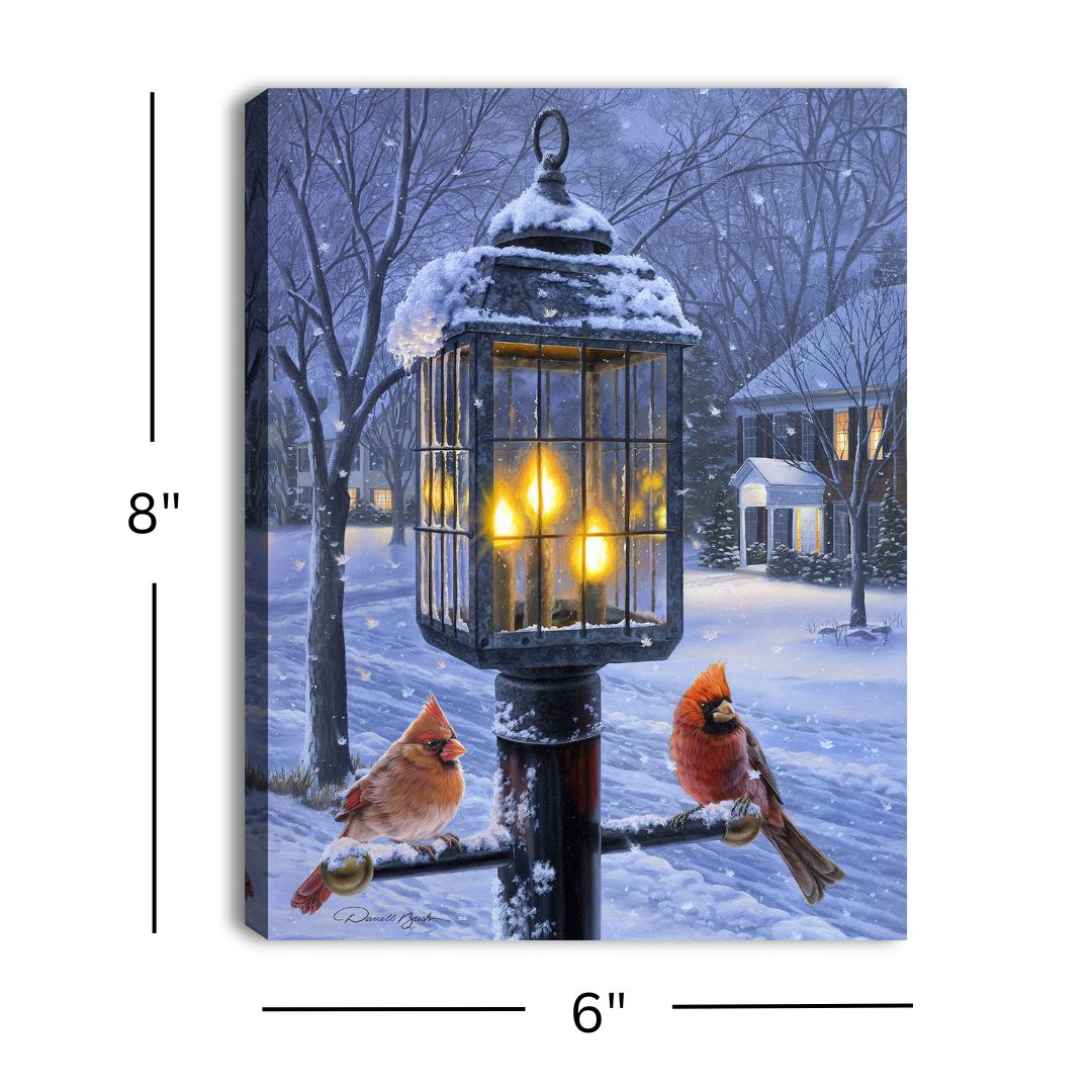 Winter Peace 8x6 Lighted Tabletop Canvas