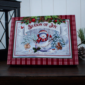 Season of Joy 8x6 Lighted Tabletop Canvas