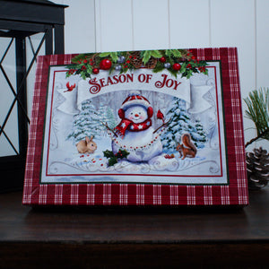 Season of Joy 8x6 Lighted Tabletop Canvas