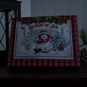 Season of Joy 8x6 Lighted Tabletop Canvas
