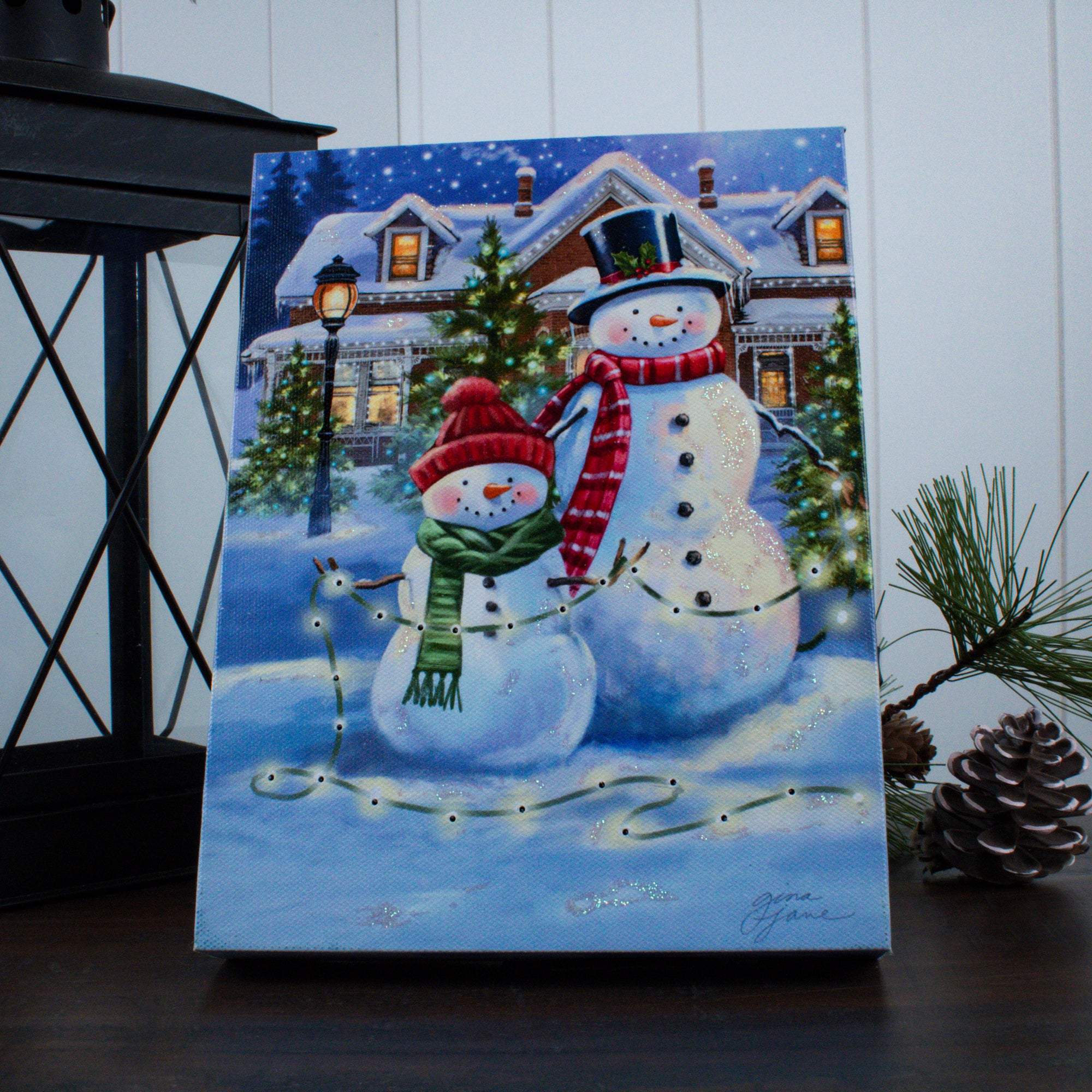 Twinkle Lights 8x6 Lighted Tabletop Canvas
