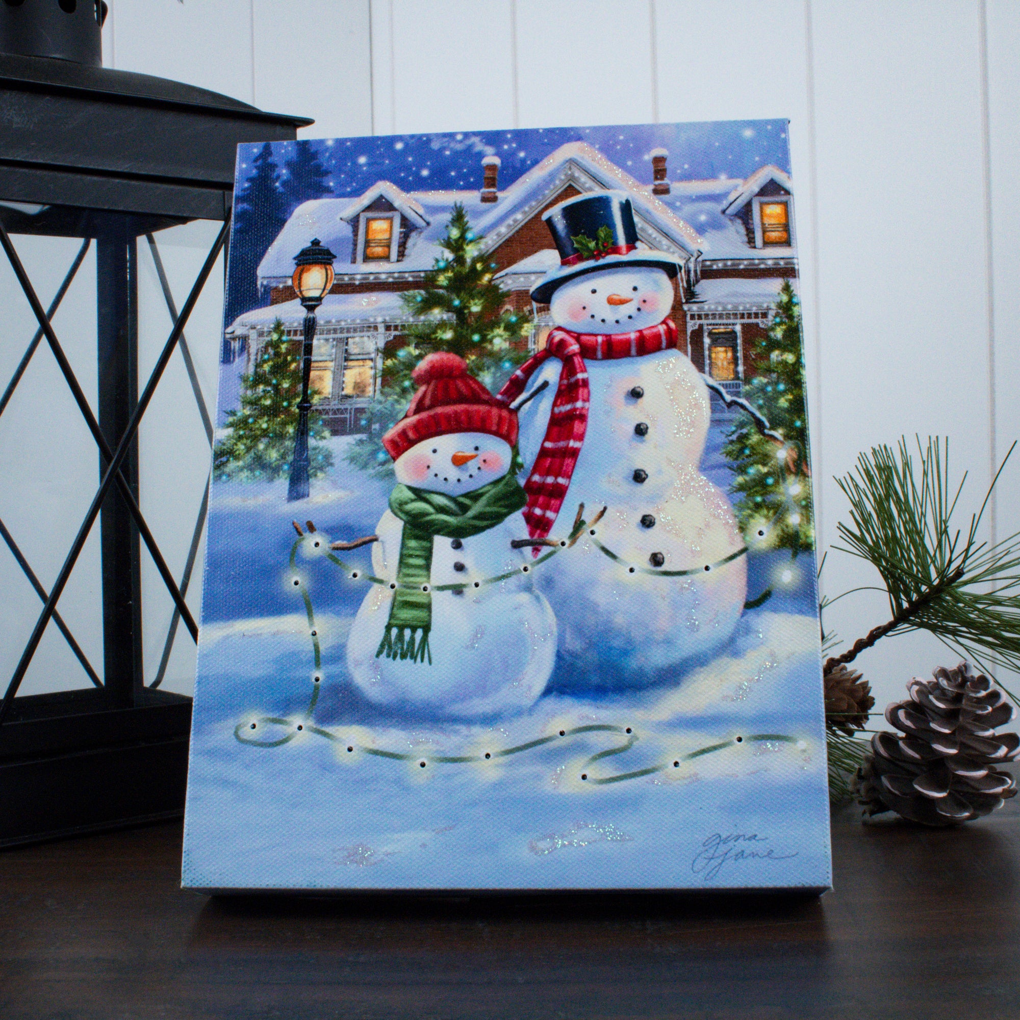 Twinkle Lights 8x6 Lighted Tabletop Canvas
