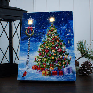 Festive Evening 8x6 Lighted Tabletop Canvas