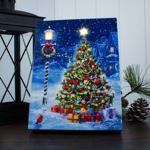 Festive Evening 8x6 Lighted Tabletop Canvas
