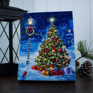 Festive Evening 8x6 Lighted Tabletop Canvas