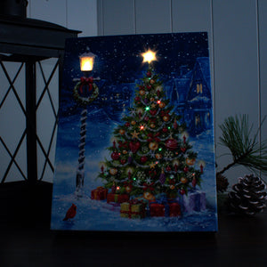 Festive Evening 8x6 Lighted Tabletop Canvas
