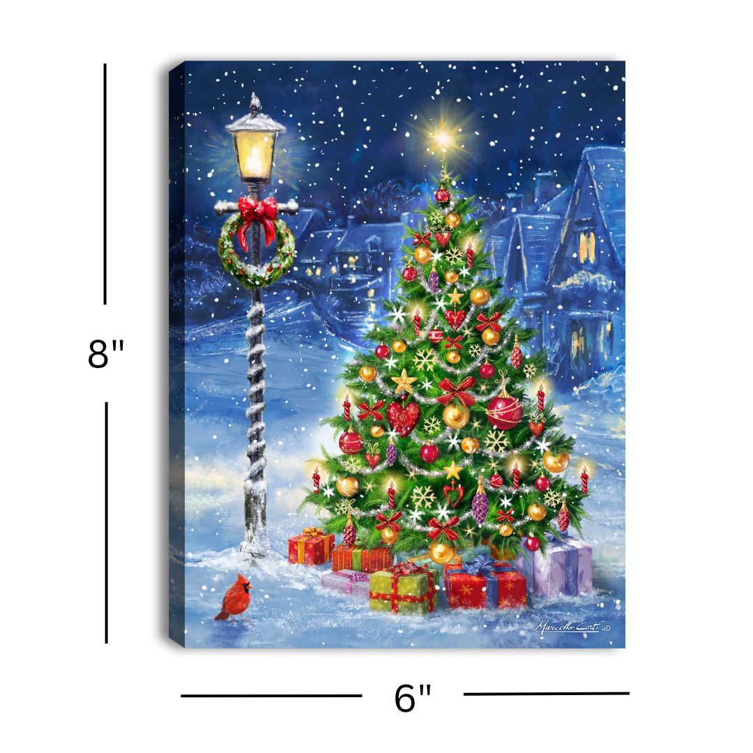 Festive Evening 8x6 Lighted Tabletop Canvas