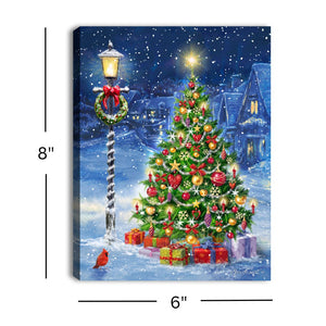 Festive Evening 8x6 Lighted Tabletop Canvas