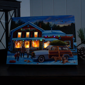 Christmas Shop 8x6 Lighted Tabletop Canvas