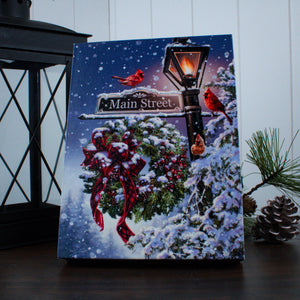 Main Street Christmas 8x6 Lighted Tabletop Canvas