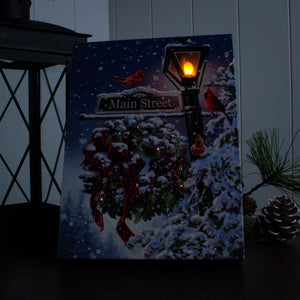 Main Street Christmas 8x6 Lighted Tabletop Canvas