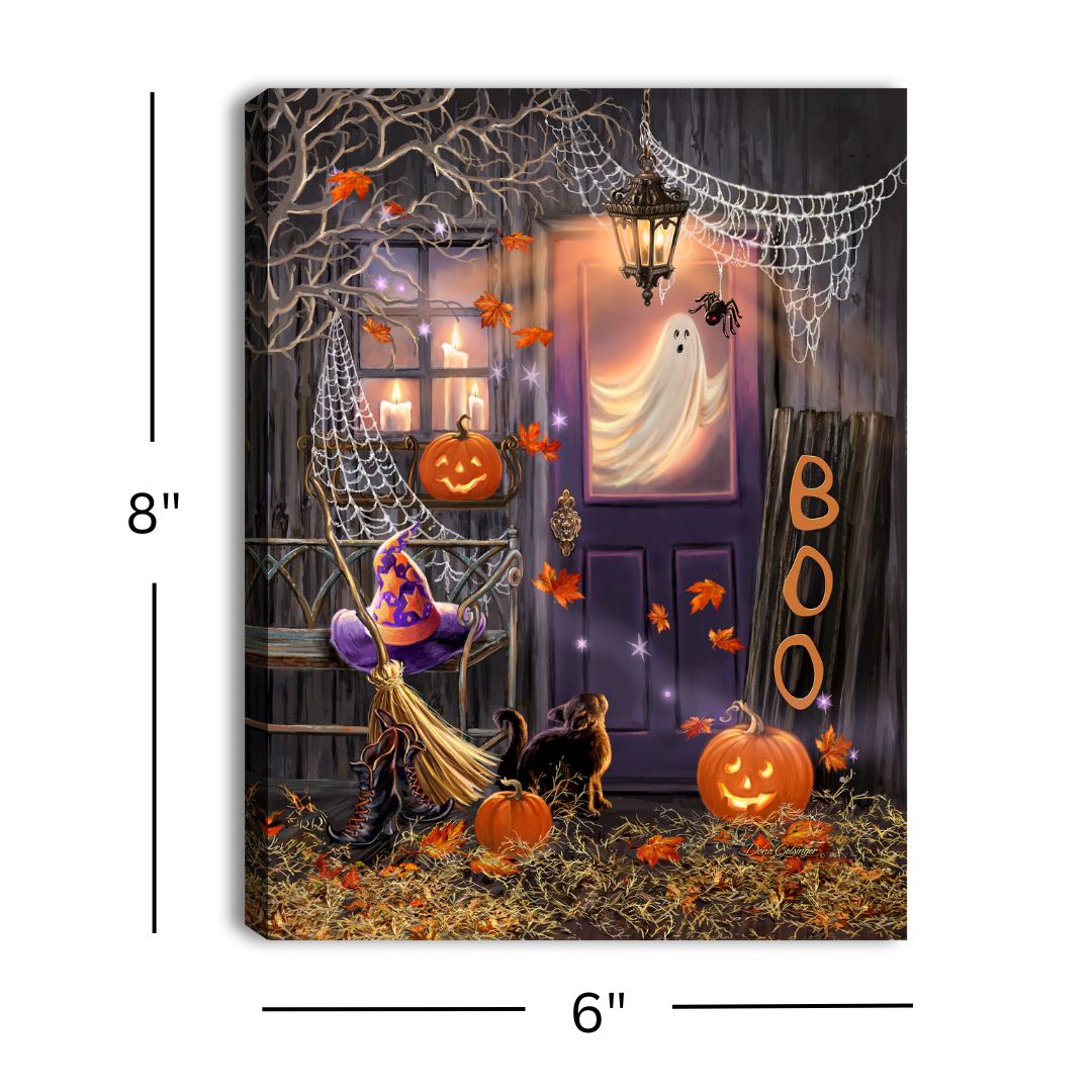 Boo 8x6 Lighted Tabletop Canvas