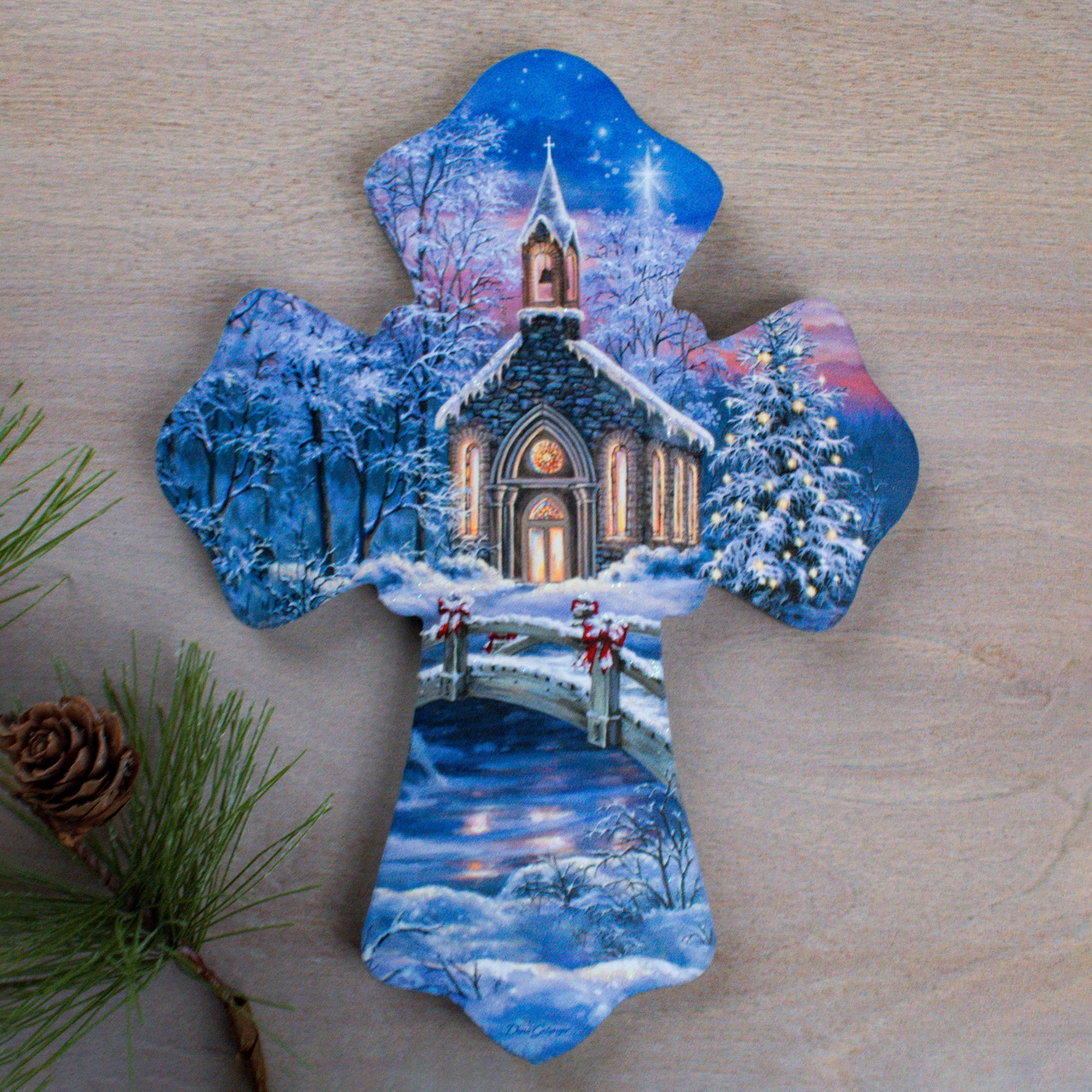 O Come Emmanuel Wooden Cross