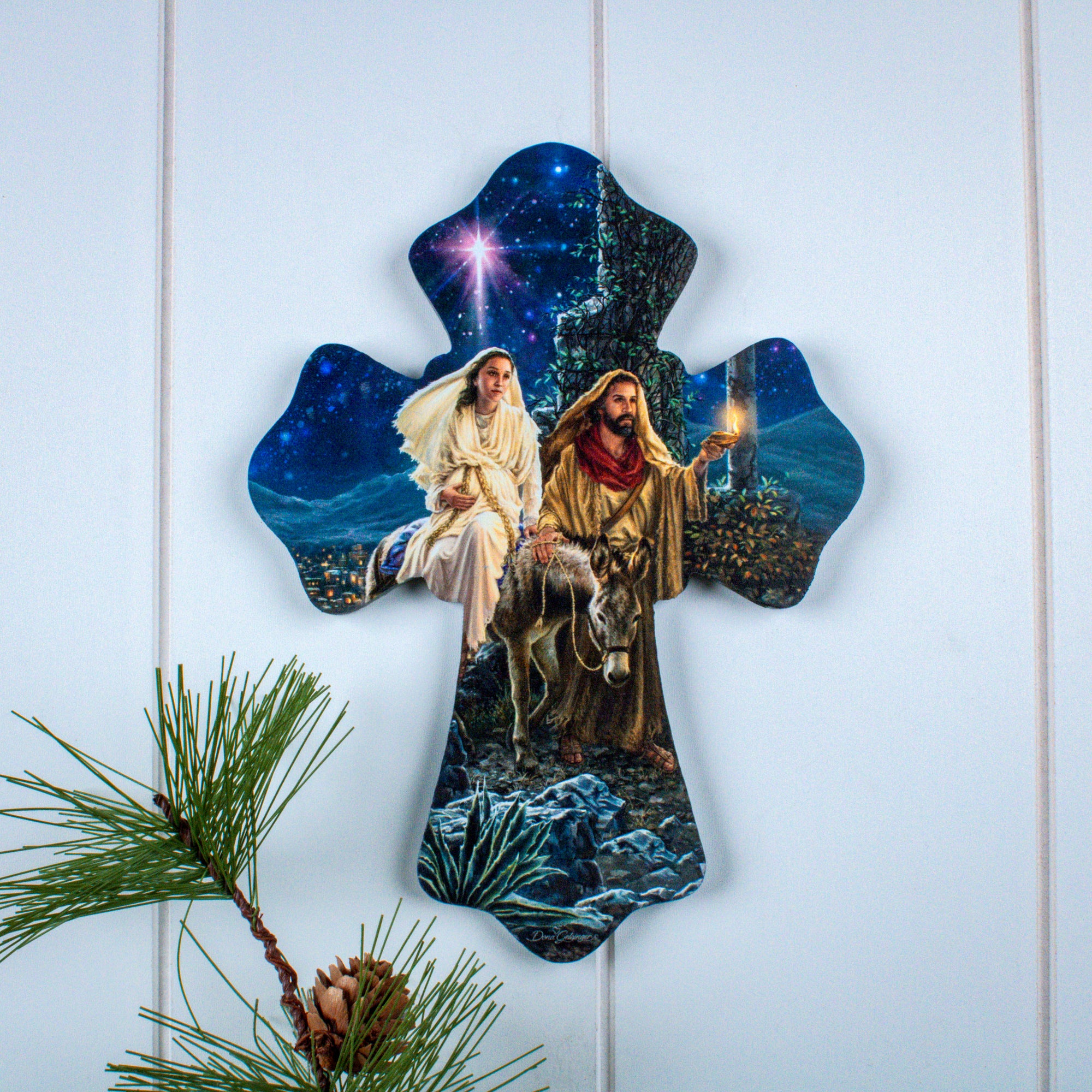 Journey to Bethlehem Wooden Cross