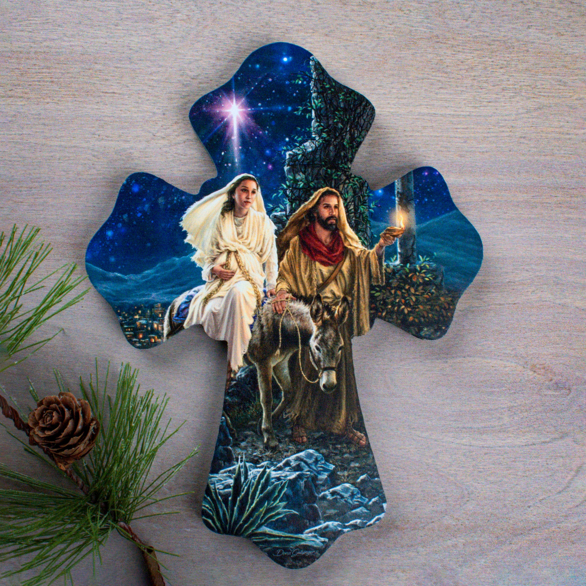 Journey to Bethlehem Wooden Cross