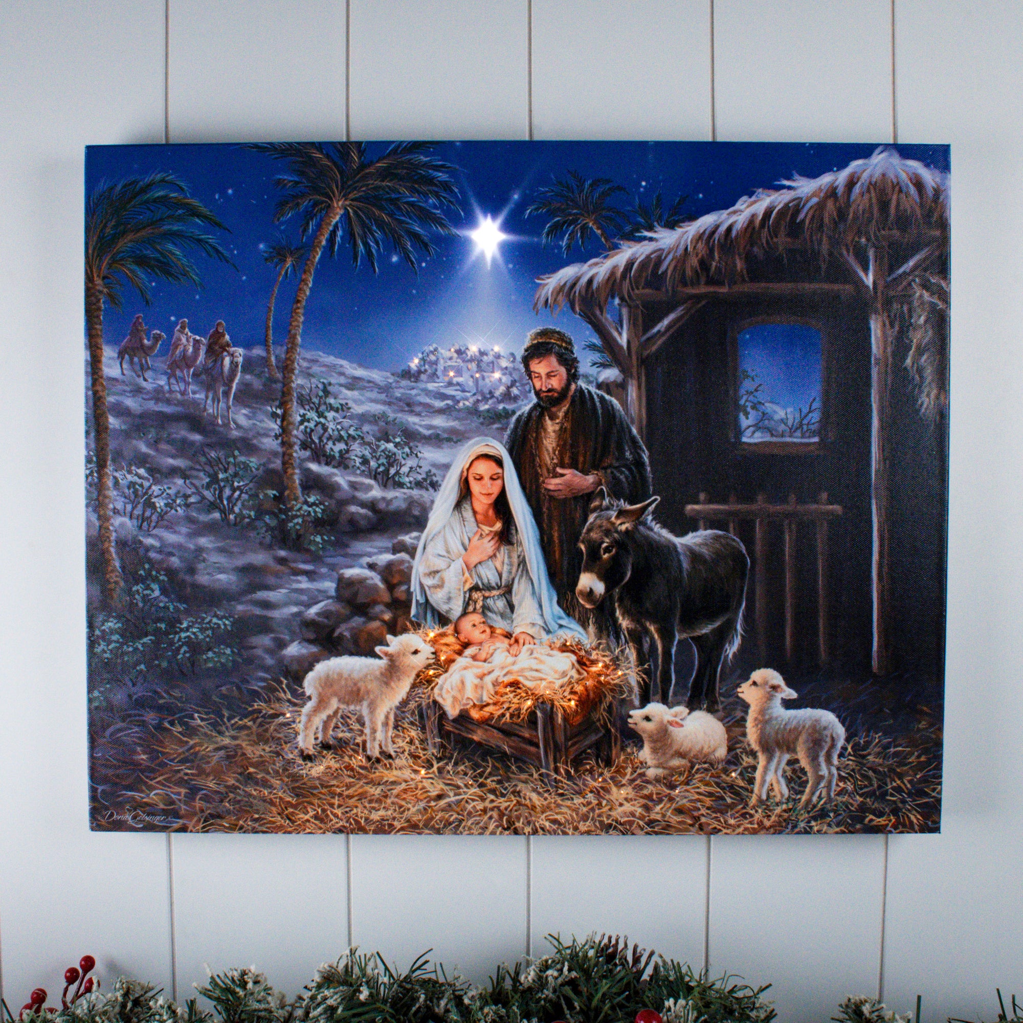 A Savior is Born 16x20 Fiber Optic Canvas