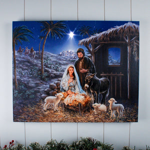 A Savior is Born 16x20 Fiber Optic Canvas