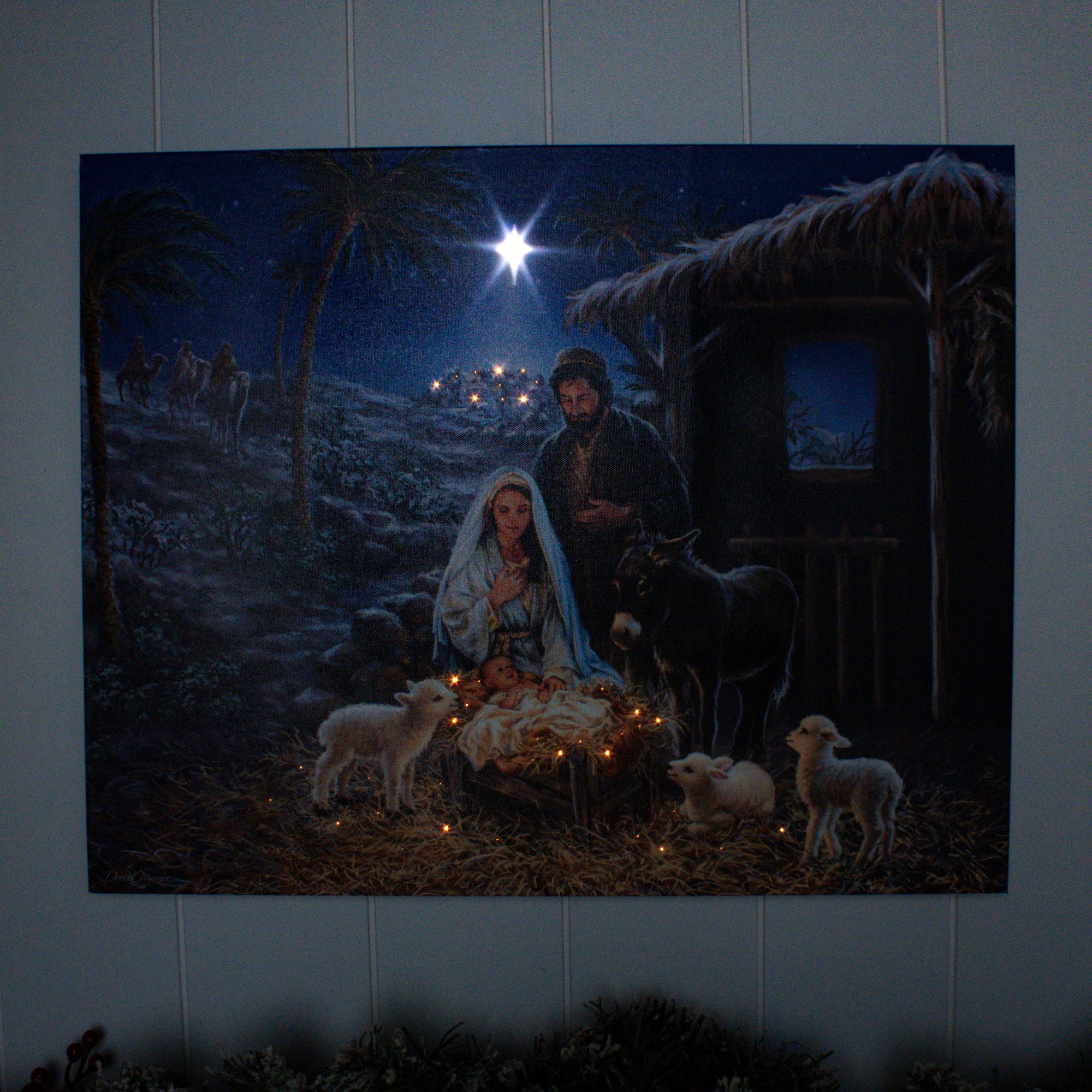 A Savior is Born 16x20 Fiber Optic Canvas