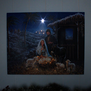A Savior is Born 16x20 Fiber Optic Canvas