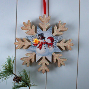 Snow Much in Love LED Wood Snowflake
