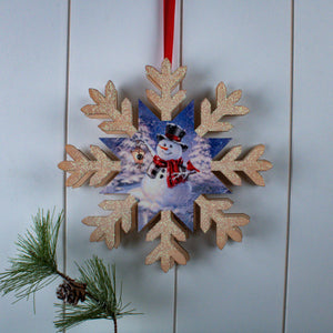 Winter Magic LED Wood Snowflake