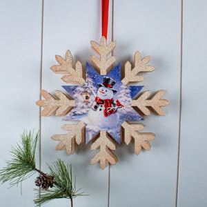 Winter Magic LED Wood Snowflake