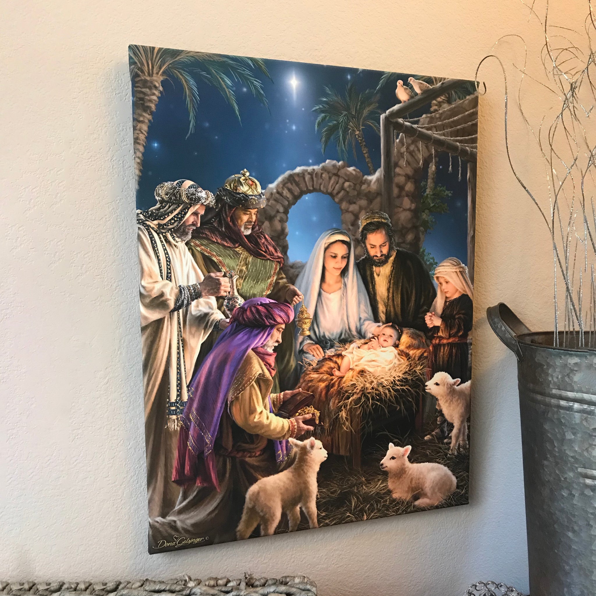 The Nativity Canvas Wall Art | Glow Decor 18x24