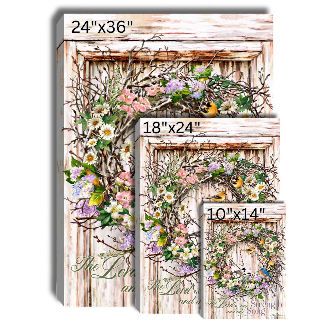 Spring Wreath Canvas Wall Art