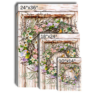 Spring Wreath Canvas Wall Art