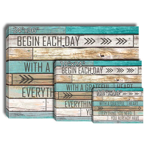 Grateful Heart Canvas Wall Art