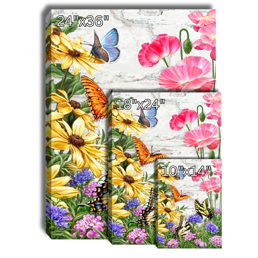 Butterfly Garden Canvas Wall Art