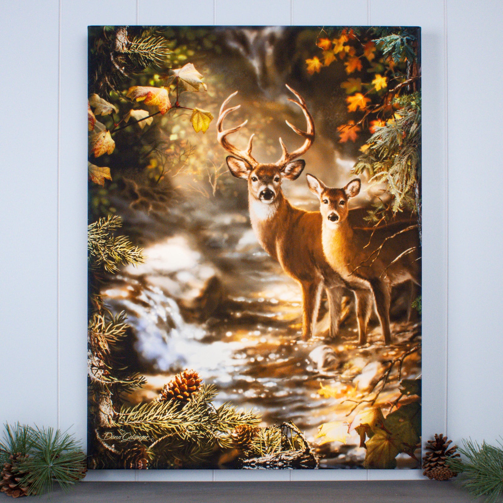 Deer Creek 18x24 Fully Illuminated LED Wall Art
