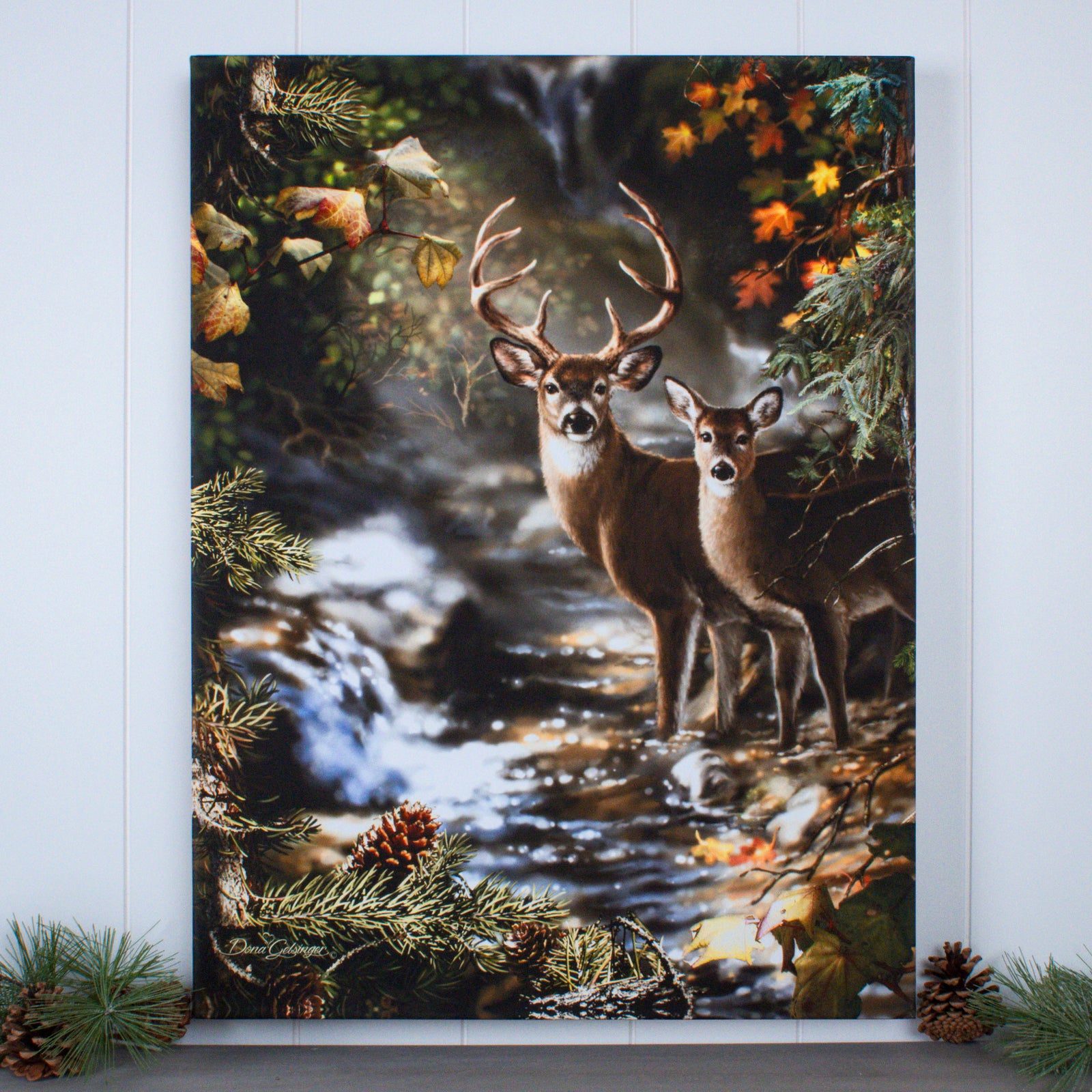 Deer Creek 18x24 Fully Illuminated LED Wall Art