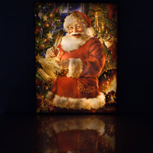 Checking It Twice 18x24 Fully Illuminated LED Wall Art