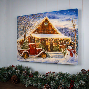 Country Store Christmas 18x24 Fully Illuminated LED Wall Art