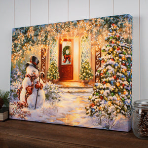 Home for the Holidays 18x24 Fully Illuminated LED Wall Art