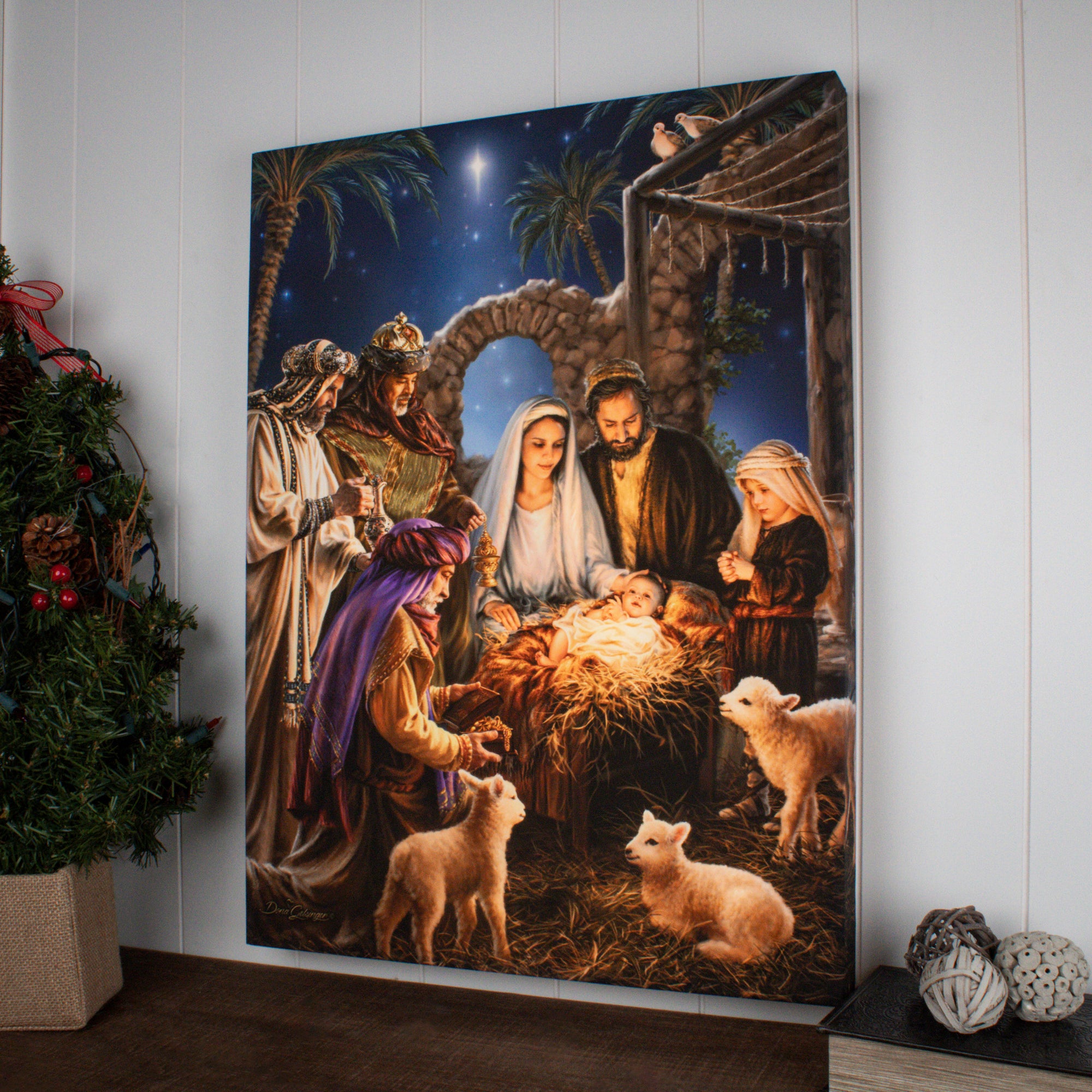 The Nativity 18x24 Fully Illuminated LED Wall Art