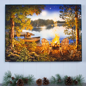 Lakeside 18x24 Fully Illuminated LED Wall Art