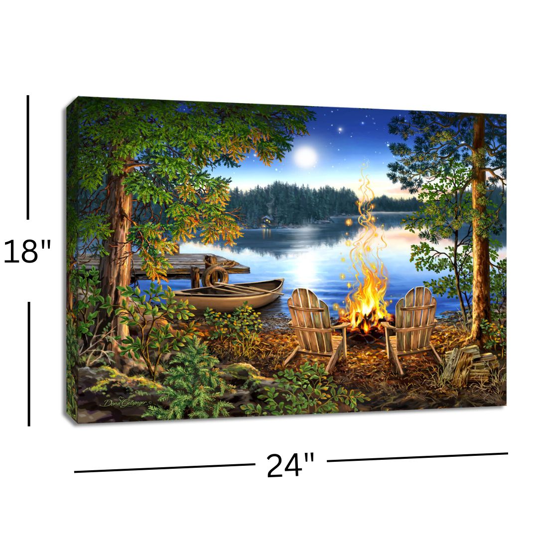 Lakeside 18x24 Fully Illuminated LED Wall Art