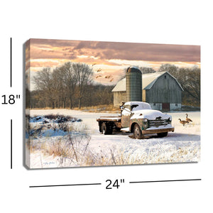 Snowy Fields 18x24 Fully Illuminated LED Wall Art